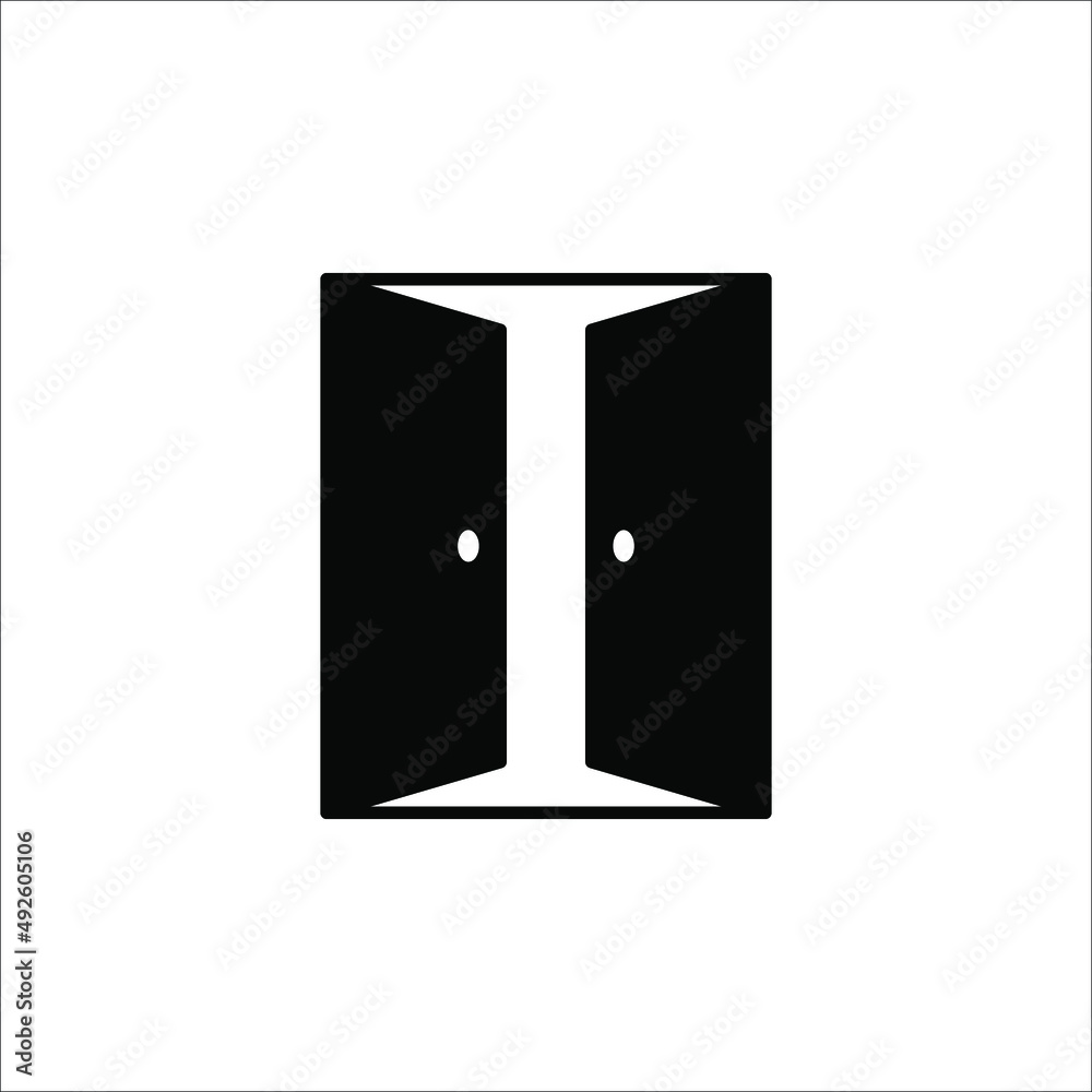 Door Icon in trendy flat style isolated on grey background. Open door symbol for your web site design, logo, app, UI. Vector illustration, EPS10. Door Icon in trendy flat style isolated on grey background. Open door symbol for your web site design, logo, app, UI. Vector illustration, EPS10.