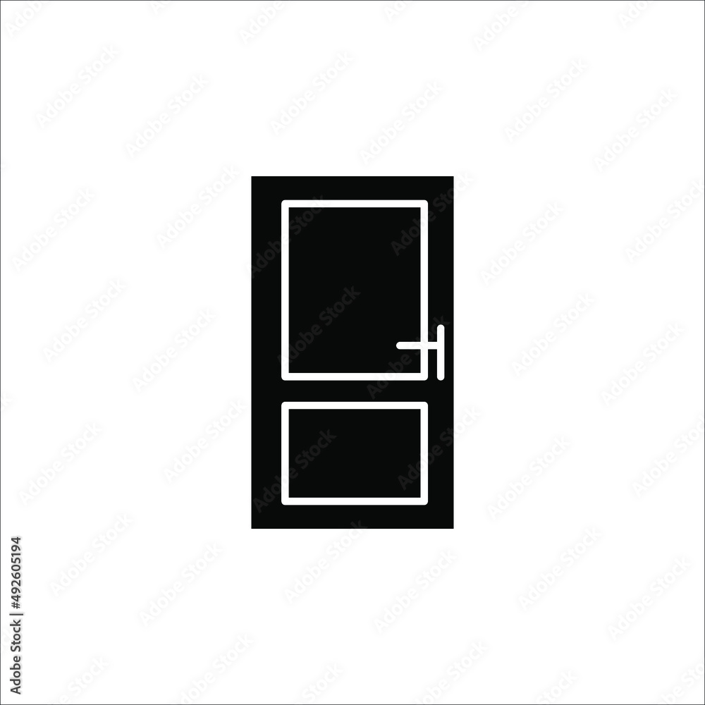 Door Icon in trendy flat style isolated on grey background. Open door symbol for your web site design, logo, app, UI. Vector illustration, EPS10. Door Icon in trendy flat style isolated on grey background. Open door symbol for your web site design, logo, app, UI. Vector illustration, EPS10.