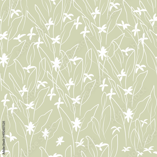 Fototapeta Naklejka Na Ścianę i Meble -  Floral seamless patterns. Vector design for paper, cover, fabric, interior decor and other users