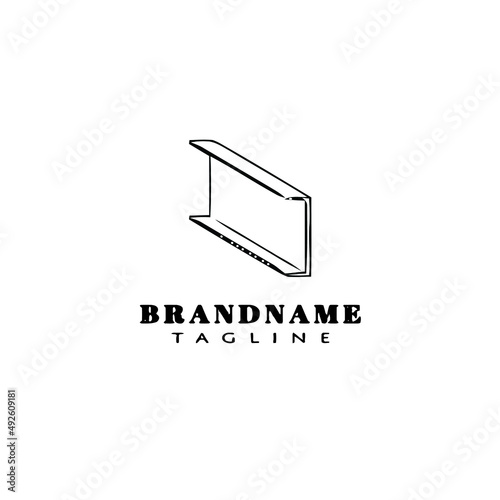 girder logo cartoon icon design template black isolated vector illustration