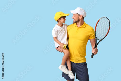 Little boy and his trainer ...