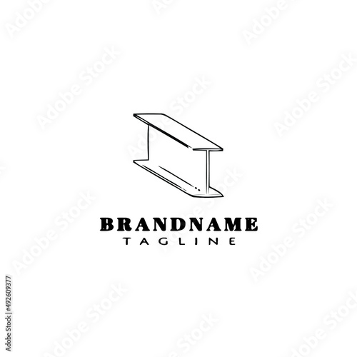 girder logo cartoon icon design template black isolated vector illustration