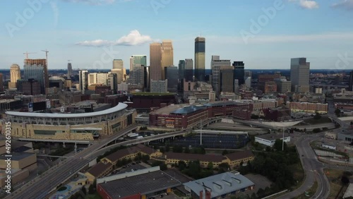 Downtown Minneapolis skyline in the afternoon