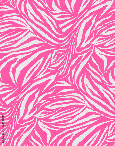 Seamless zebra pattern, animal print.