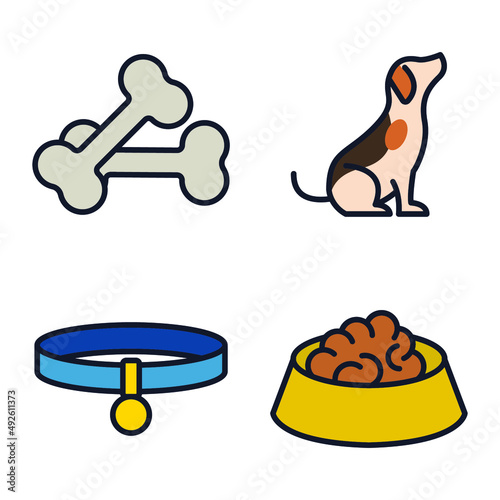 Pet, vet set icon symbol template for graphic and web design collection logo vector illustration