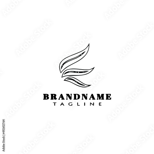 leaf logo concept icon design template black isolated vector illustration