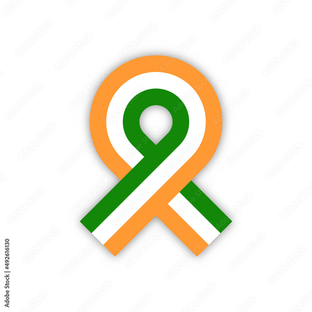 National tricolor ribbon of India National tricolor ribbon of India