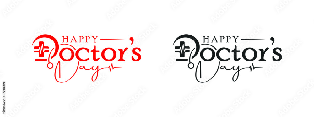 World, international happy Doctor's Day flat vector logo design, national doctors day World, international happy Doctor's Day flat vector logo design, national doctors day