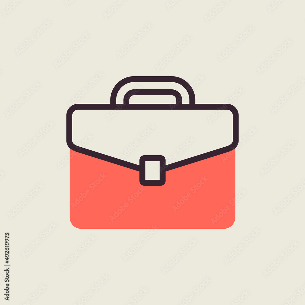 Briefcase vector icon. Business sign Briefcase vector icon. Business sign