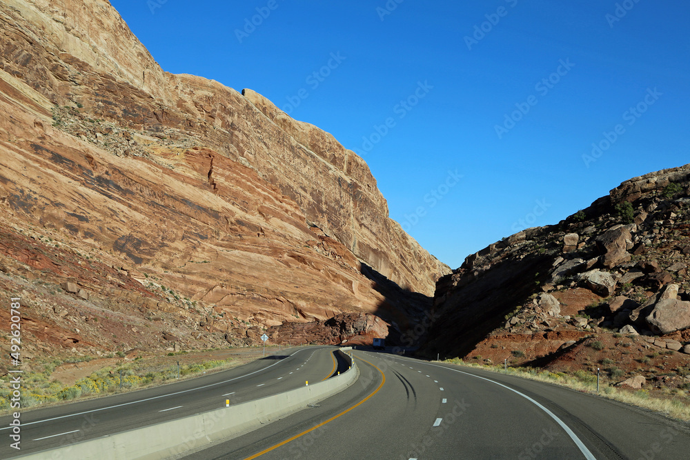 Driving into Spotted Wolf Canyon, Utah