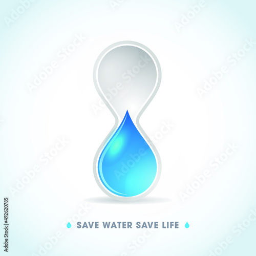 World Water Day Concept logo typography. Every Drop Matters. Save water save life, world environmental protection concept- Environment day