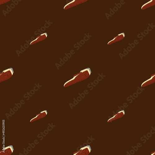 Clippers seamless pattern on. Vintage barber shops elements in doodle style.