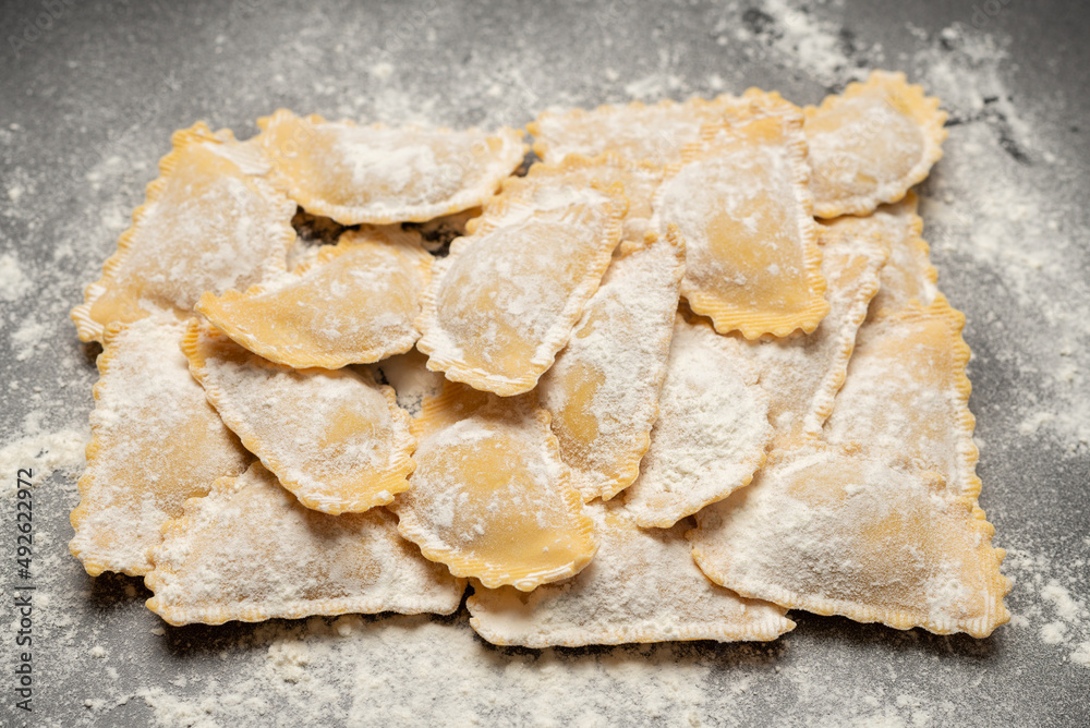 Raw ravioli as background. Healthy italian food. Raw ravioli as background. Healthy italian food.