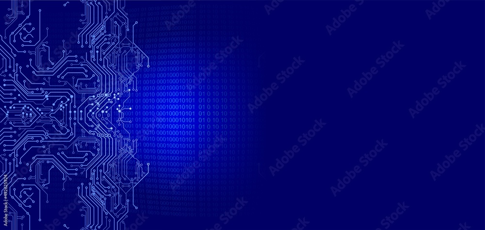 abstract technology background with binary code and cogs gear. Stock ...