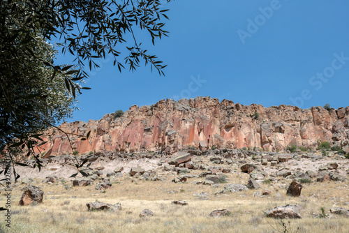 landscape view of rocks formation in ihlara valley  cappadocia