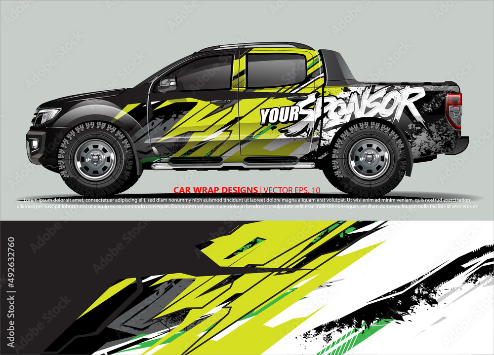 race car Livery for vehicle wrap design vector 
