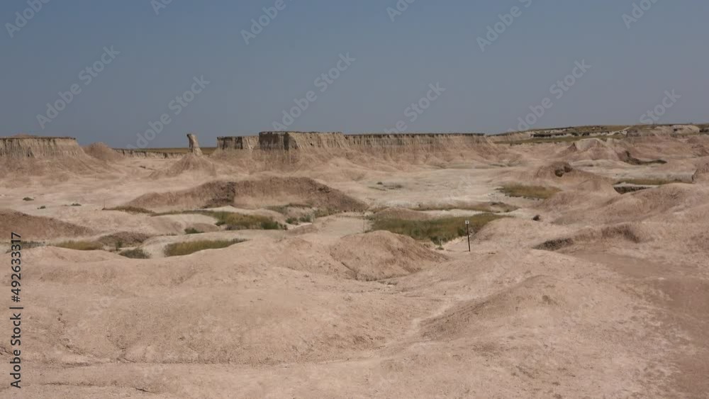 Scenic landscape of the Badlands National Park, South Dakota