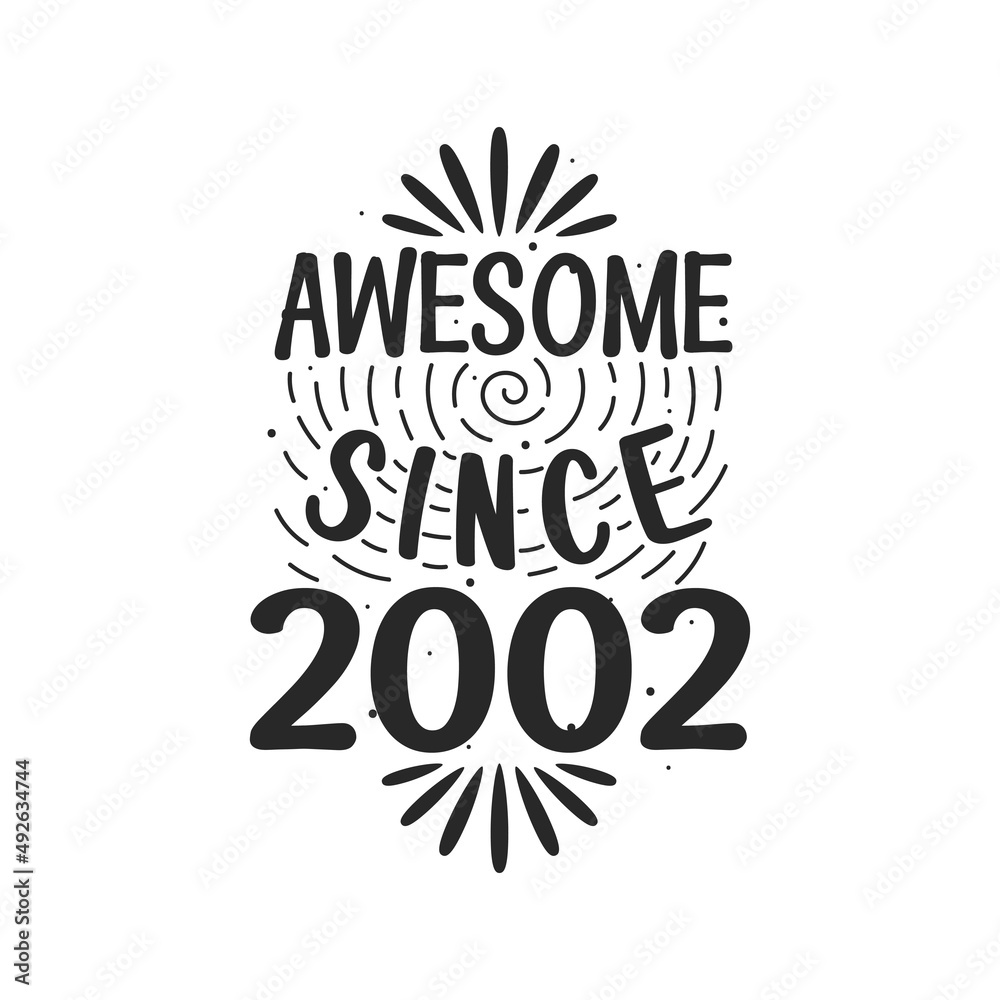 Obraz premium Born in 2002 Vintage Retro Birthday, Awesome since 2002
