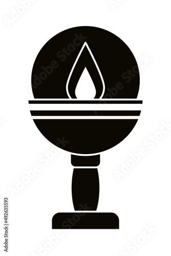 holy chalice with flame