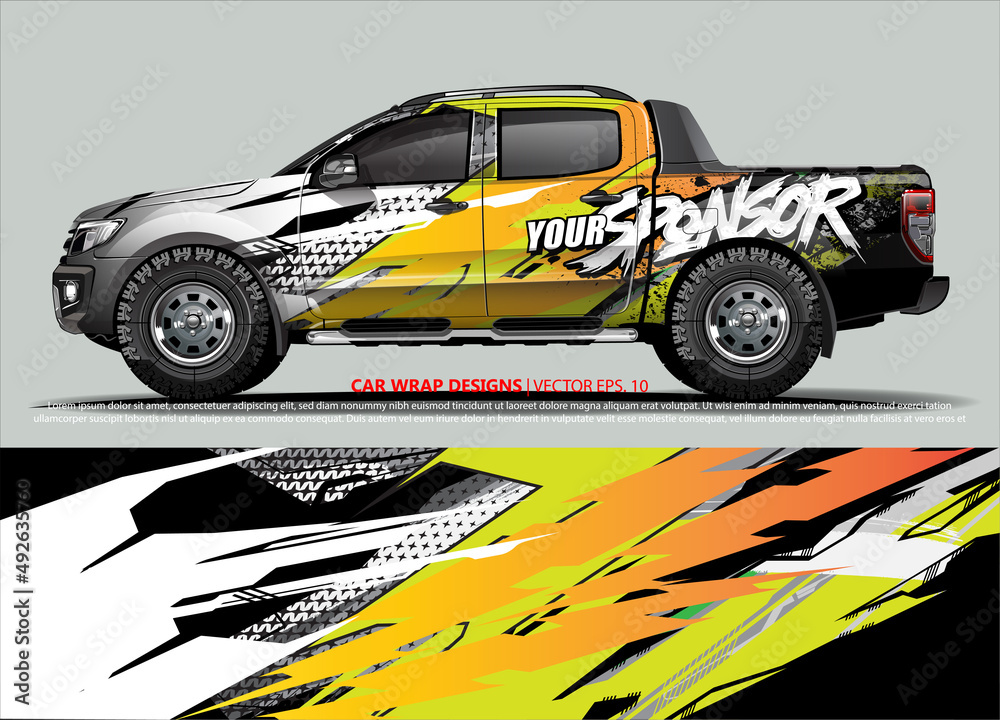 race car Livery for vehicle wrap design vector 
