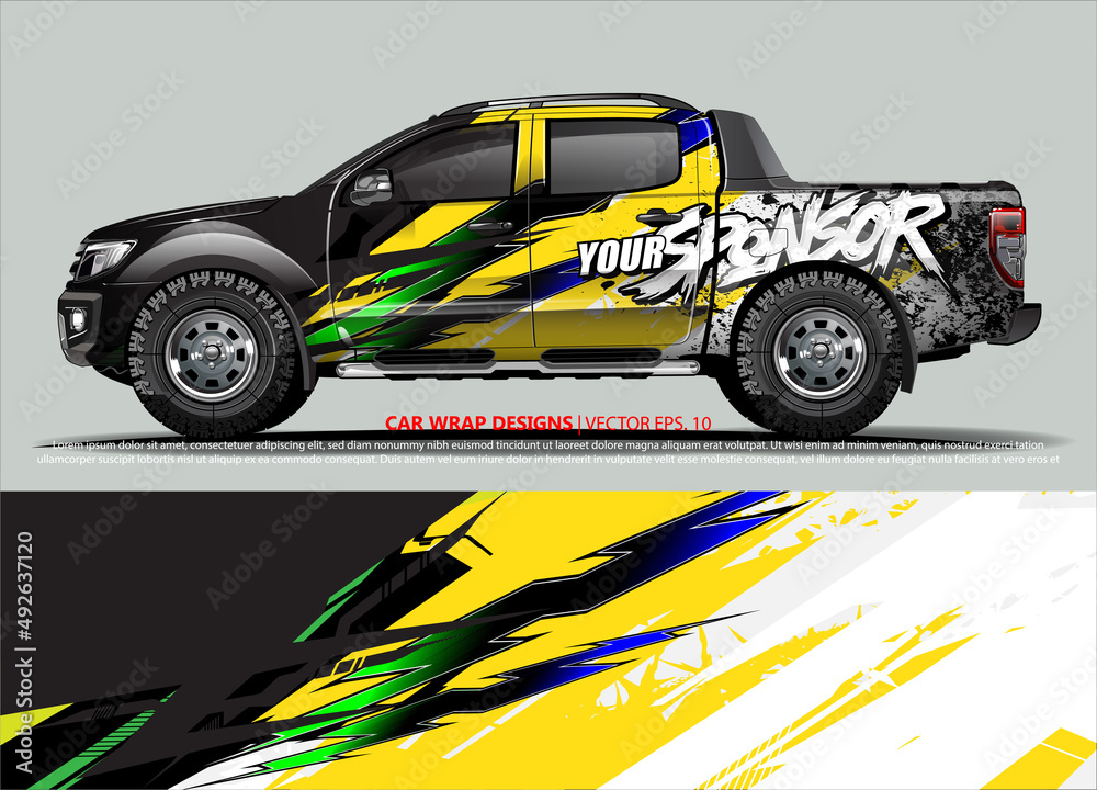 race car Livery for vehicle wrap design vector 
