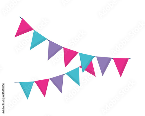 colorful pennants icon