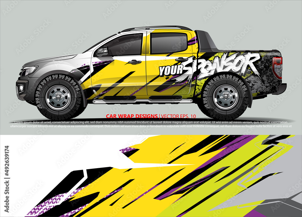 race car Livery for vehicle wrap design vector 
