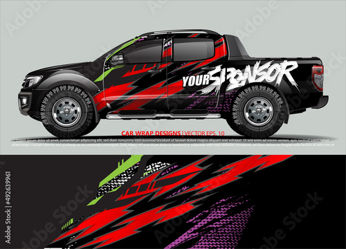 race car Livery for vehicle wrap design vector  