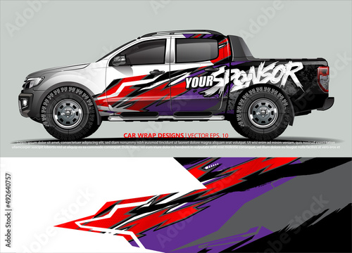 race car Livery for vehicle wrap design vector  