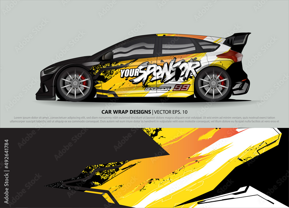 race car Livery for vehicle wrap design vector
race car Livery for vehicle wrap design vector
