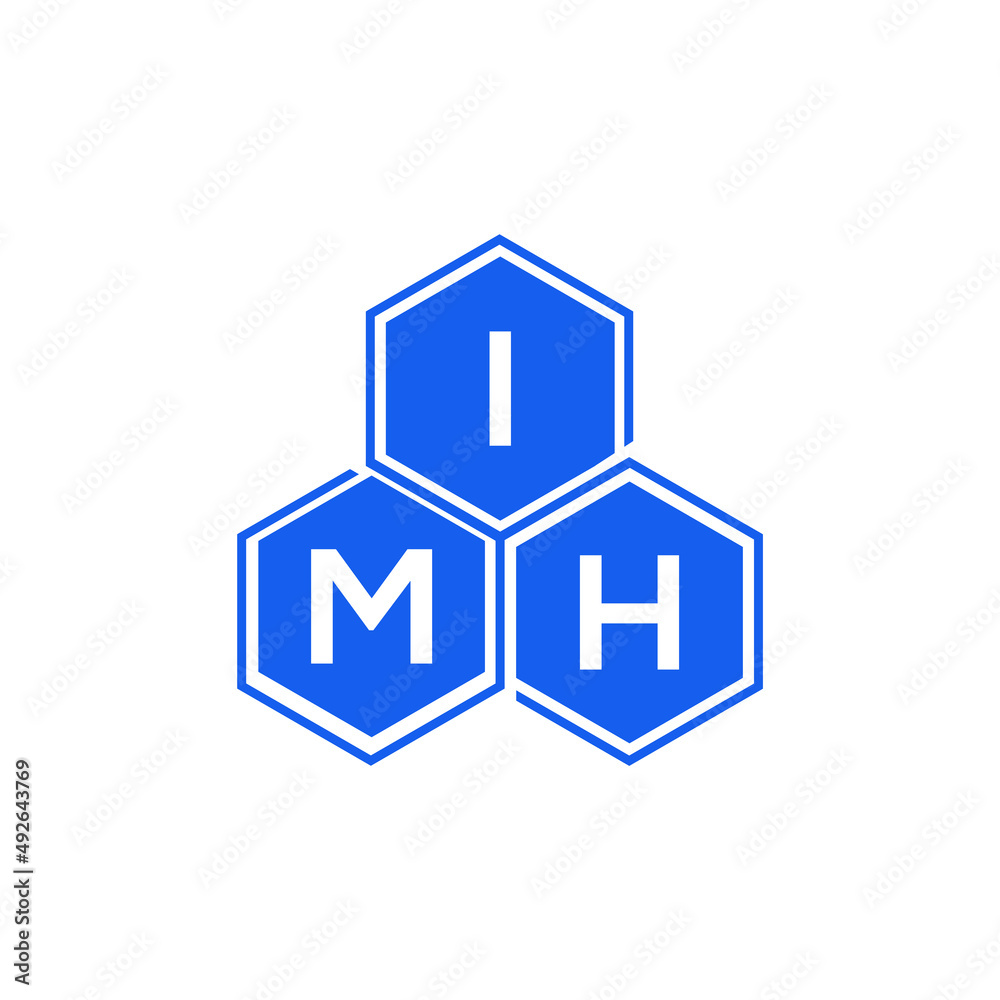 IMH letter logo design on White background. IMH creative initials letter logo concept. IMH letter design. 
