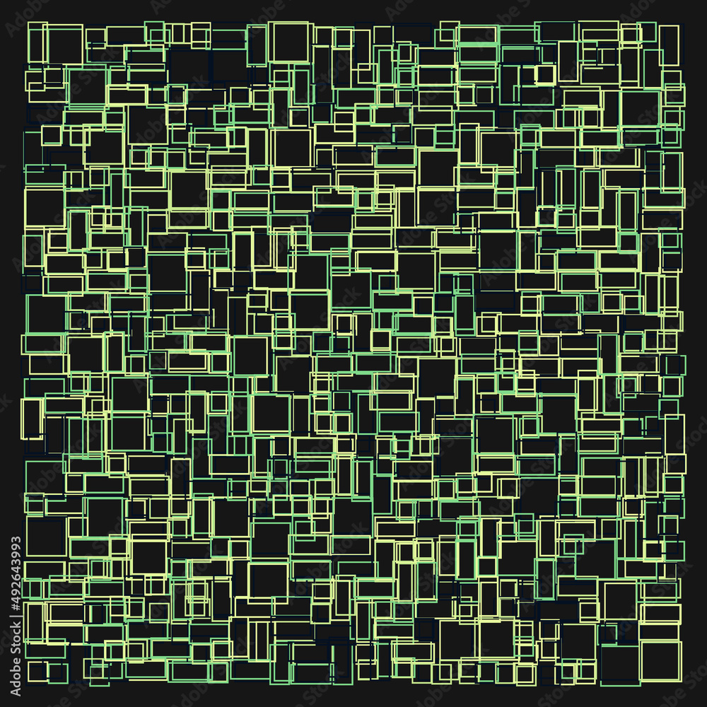 Fototapeta premium Offset Quads generative art background art illustration