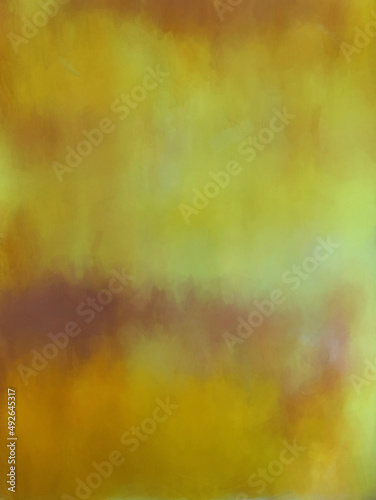 Yellow and brown abstract handpainted gradient background with scratches and brush strokes