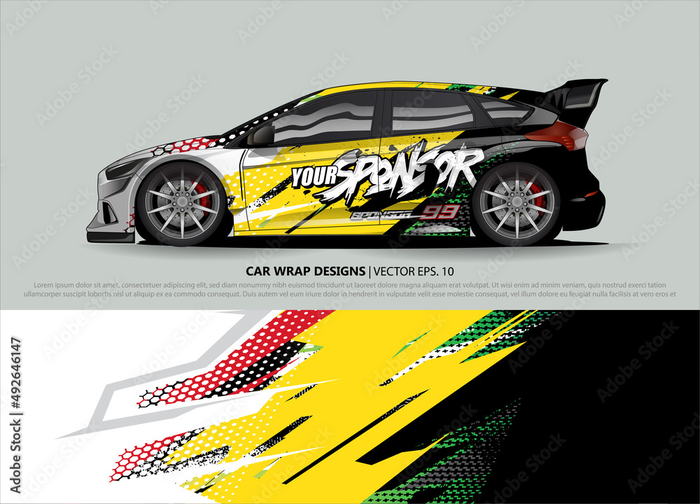 race car Livery for vehicle wrap design vector
race car Livery for vehicle wrap design vector