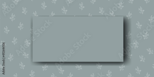 Vector. Chamomile flower background, copy space for text. Horizontal template for cards, wedding invitations, party invitations, flyers, covers, brochures, social networks. Hand-drawn sketch.