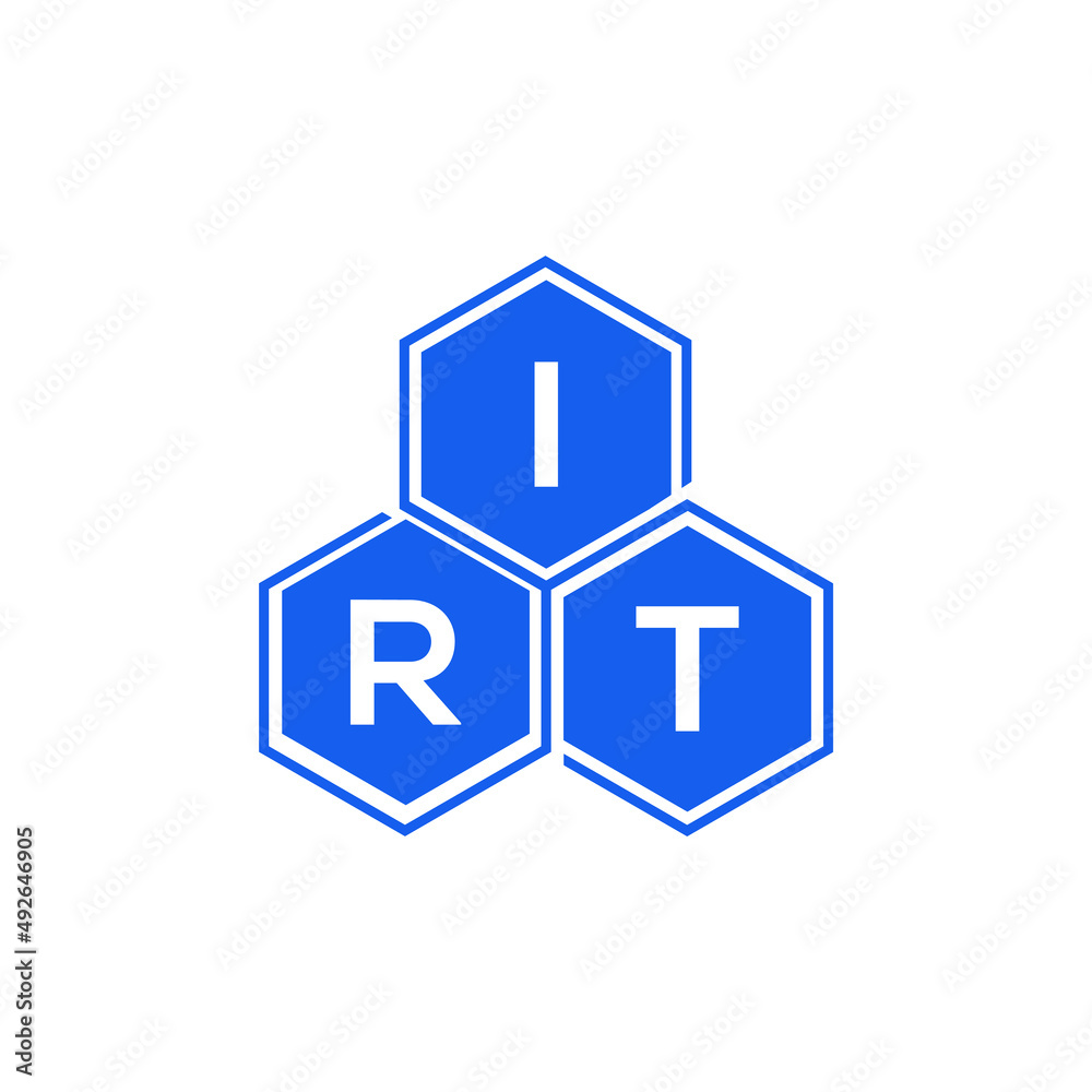 IRT letter logo design on White background. IRT creative initials letter logo concept. IRT letter design. 
