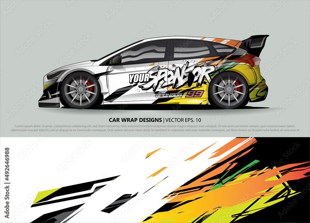 race car Livery for vehicle wrap design vector
race car Livery for vehicle wrap design vector