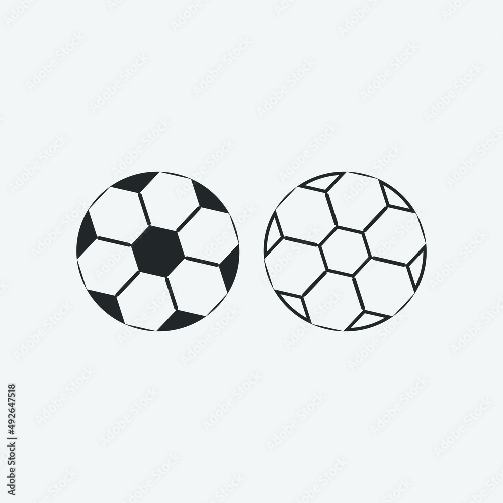 Fototapeta premium Football vector icon illustration sign