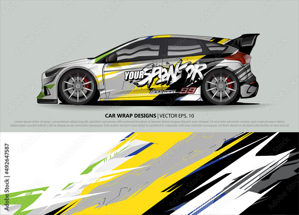 race car Livery for vehicle wrap design vector
race car Livery for vehicle wrap design vector