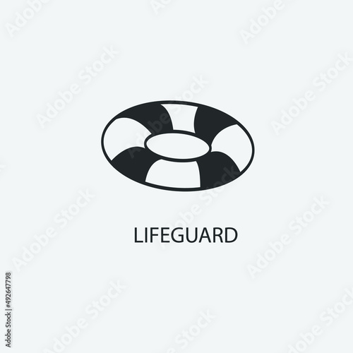 lifeguard vector icon illustration sign