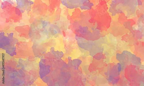 Abstract translucent multicolored watercolor background