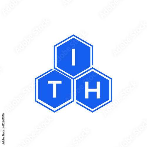 ITH letter logo design on White background. ITH creative initials letter logo concept. ITH letter design. 