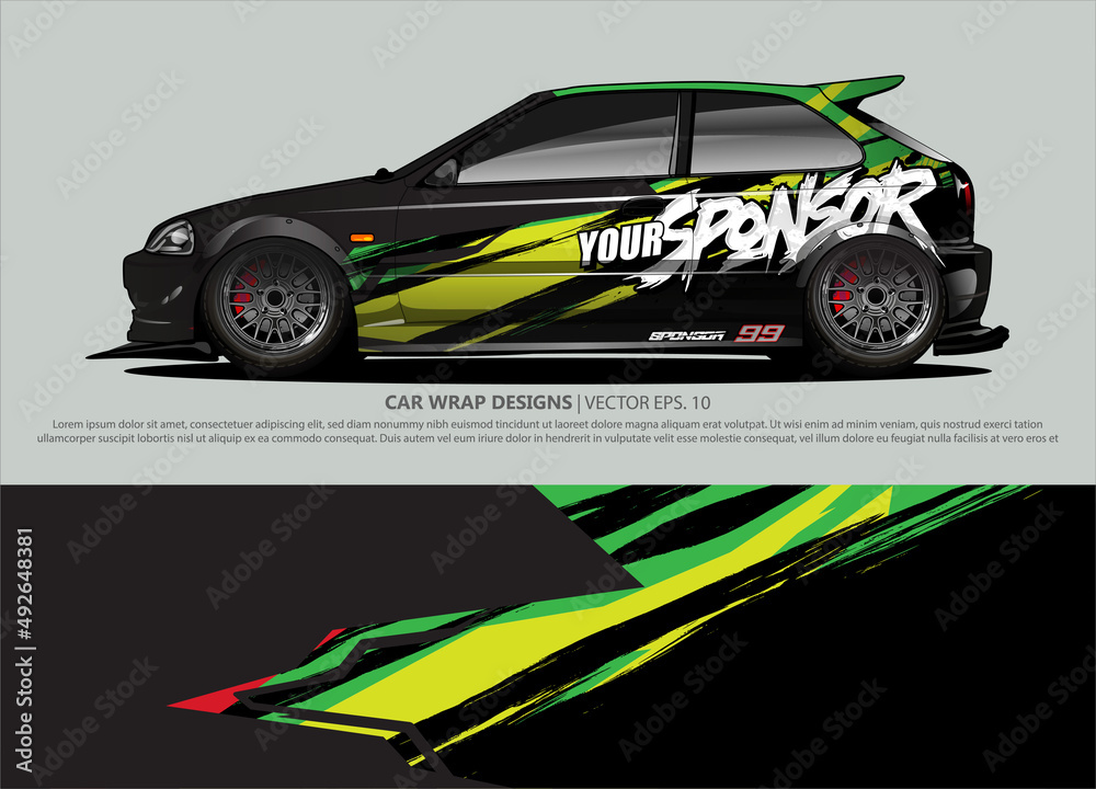 race car Livery for vehicle wrap design vector
race car Livery for vehicle wrap design vector
