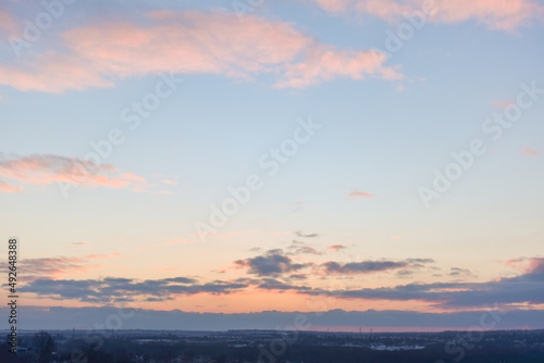 Winter evening sky