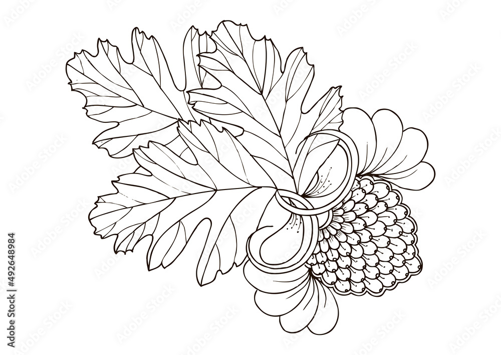 Flower pattern in black and white. Can use for print , coloring and ...