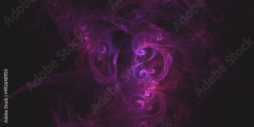 3D rendering abstract multicolor fractal background