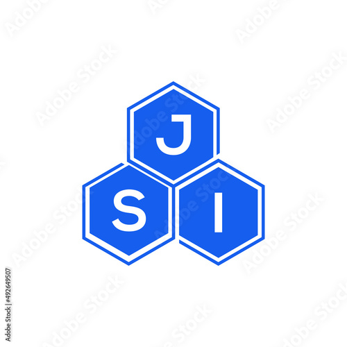 JSI letter logo design on White background. JSI creative initials letter logo concept. JSI letter design. 
