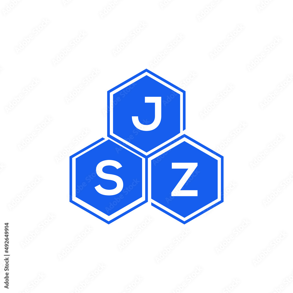 Obraz premium JSZ letter logo design on White background. JSZ creative initials letter logo concept. JSZ letter design. 