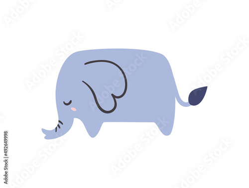 blue elephant doodle