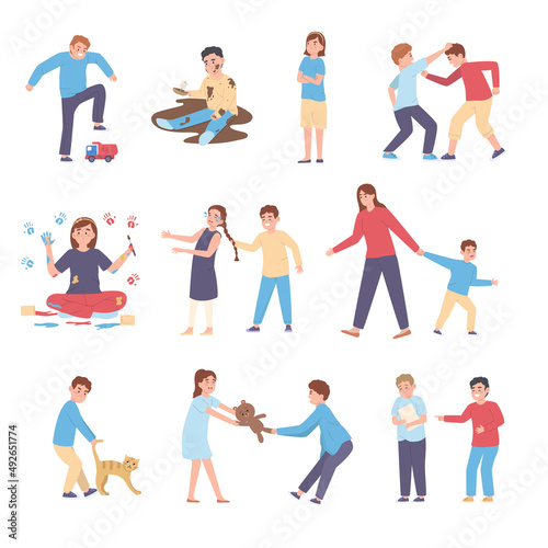 Bad Behavior Of Children Flat Set